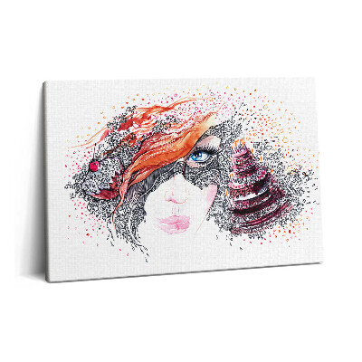 Canvas kép 60x40 Absztrakt édes nő süteménnyel