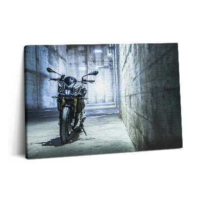 Canvas kép 60x40 Motorkerékpár betonozott városi sávban