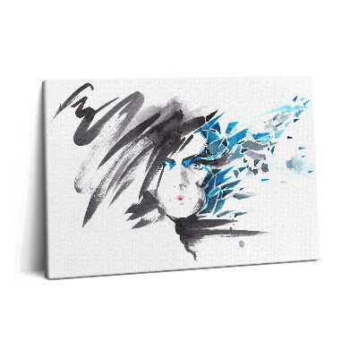 Canvas kép 60x40 Absztrakcióval küzdő nő
