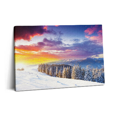 Canvas kép 60x40 Téli hegyi táj