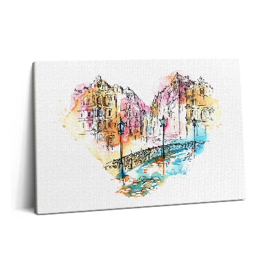 Canvas kép 60x40 Szív alakú építészet
