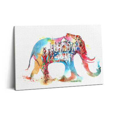 Canvas kép 60x40 Indiai kultúra - elefántok absztrakciója