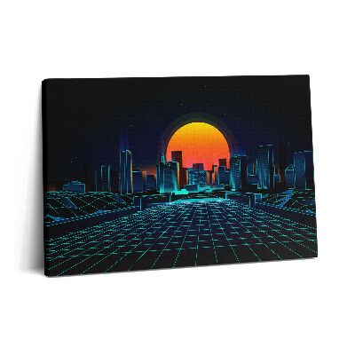 Canvas kép 60x40 A város kiberterülete