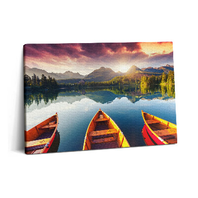 Canvas kép 60x40 Štrbské Mountain-lake Nemzeti Park Szlovákia