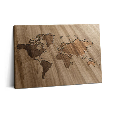Canvas kép 60x40 Világtérkép fán