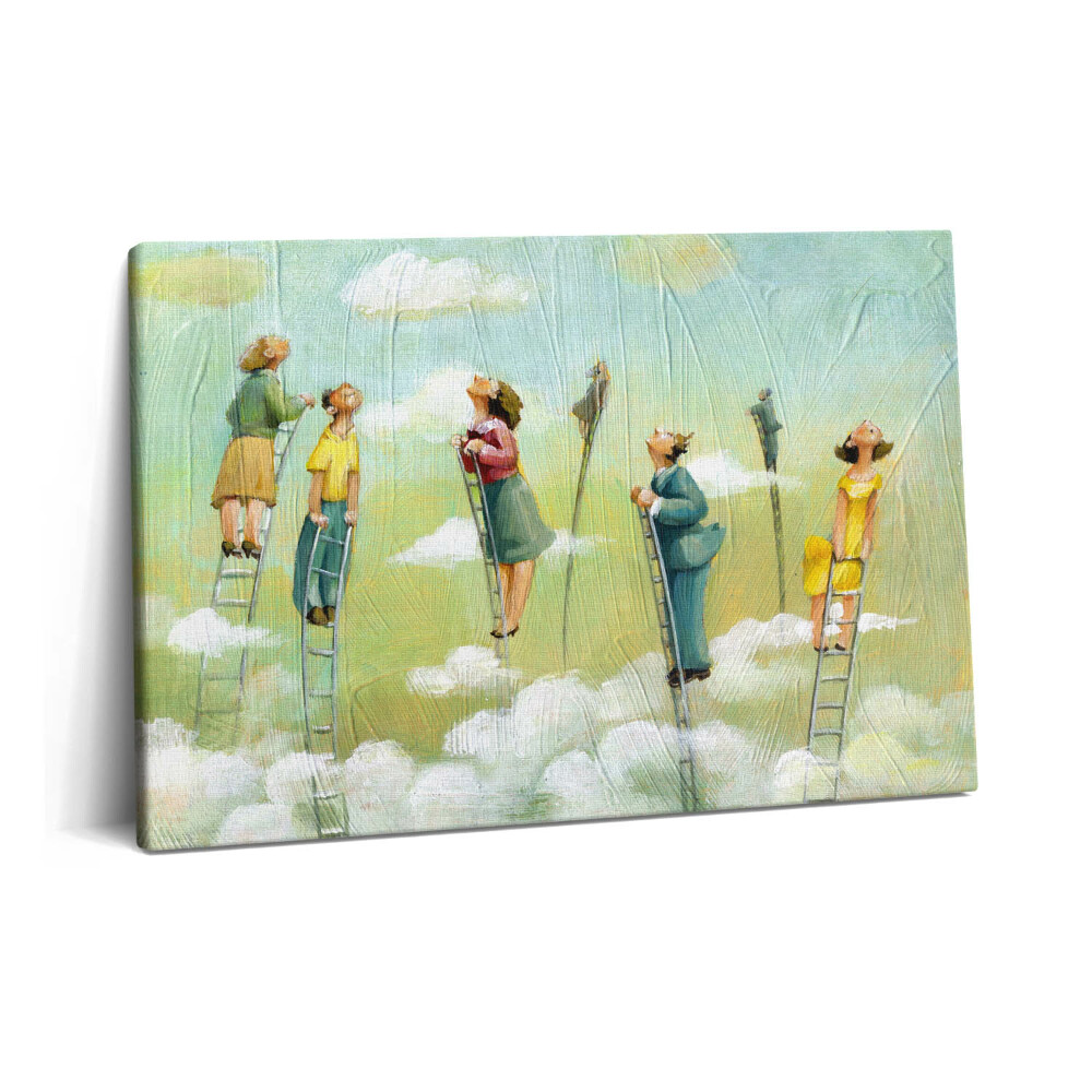 Canvas kép 60x40 Emberek egy létrán