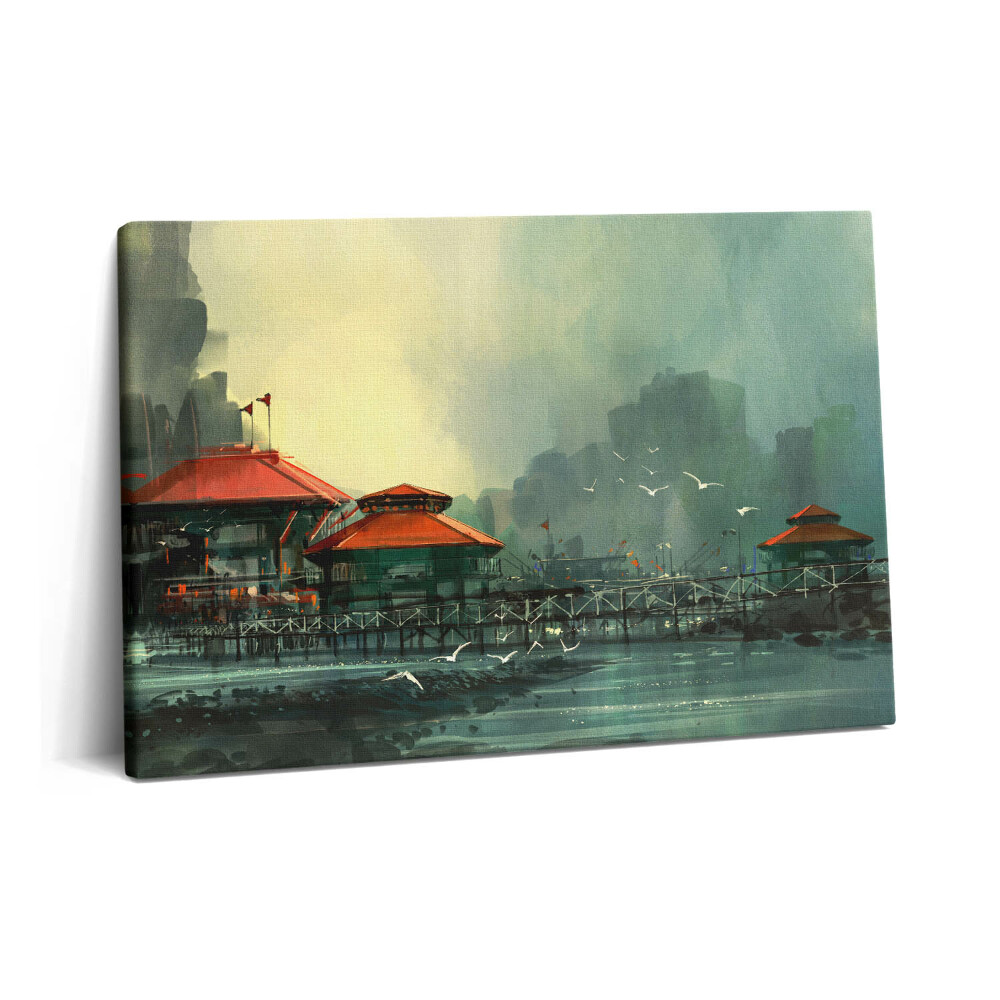 Canvas kép 60x40 Halászfalu