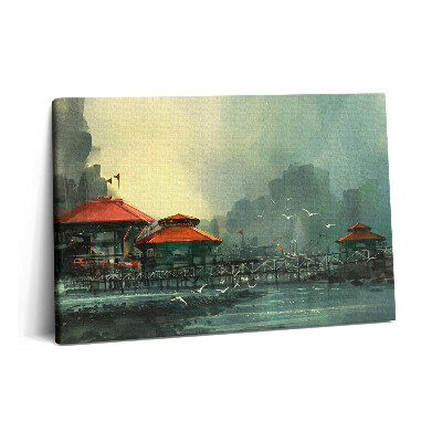 Canvas kép 60x40 Halászfalu