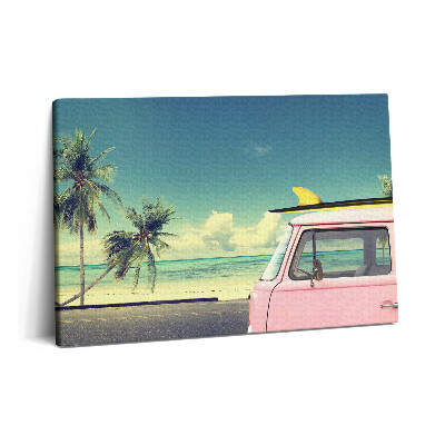 Canvas kép 60x40 Autó szörfdeszkával