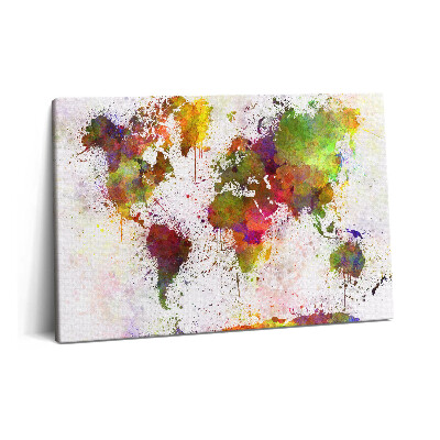 Canvas kép 60x40 Akvarell világtérkép