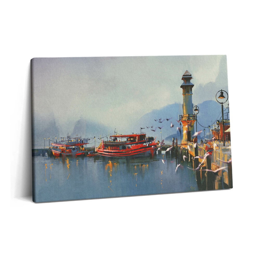 Canvas kép 60x40 Halászhajó a kikötőben