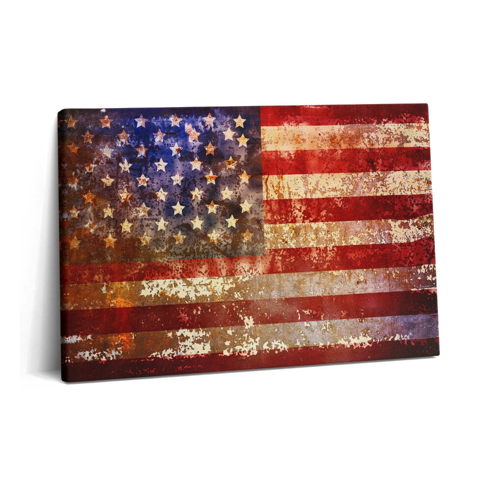 Canvas kép 60x40 Amerikai zászló vintage stílusban