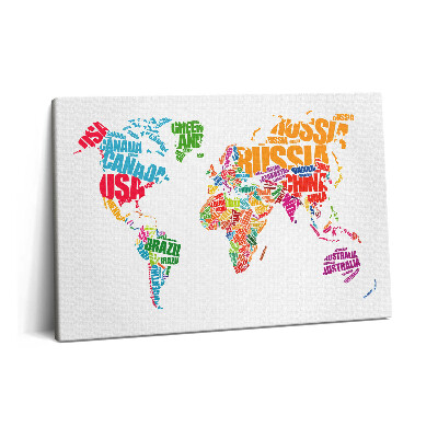 Canvas kép 60x40 Világtérkép