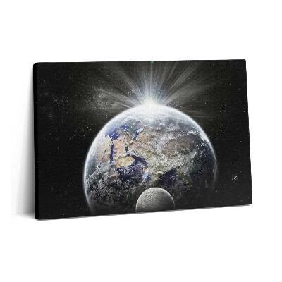 Canvas kép 60x40 A Föld és a Hold látványa