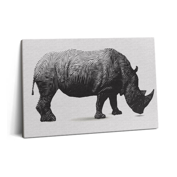 Canvas kép 60x40 Rinocérosz művészeti vonal