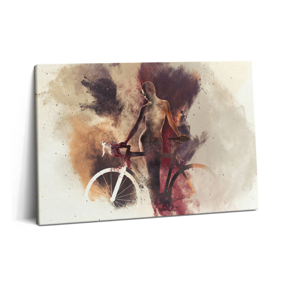 Canvas kép 60x40 Nő és kerékpár