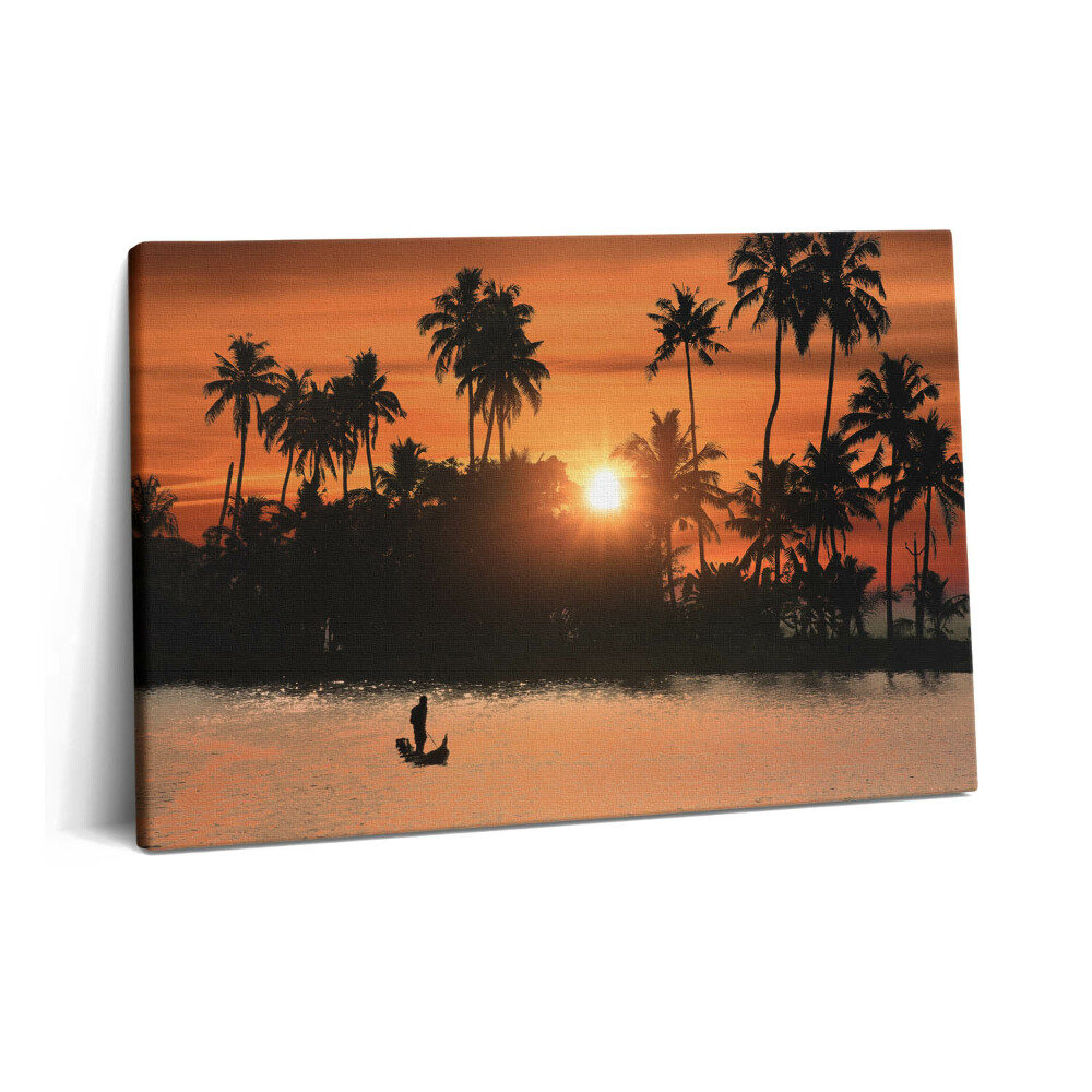 Canvas kép 60x40 Naplemente és pálmafák nyaralás közben