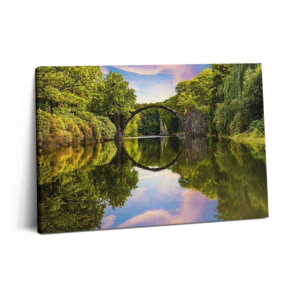 Canvas kép 60x40 Híd a Kromlau Parkban Németországban