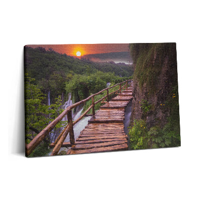 Canvas kép 60x40 Út fák és hegyek felett