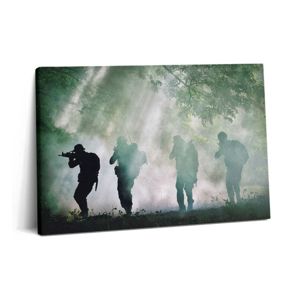Canvas kép 60x40 Hadsereg az erdőben - katonák