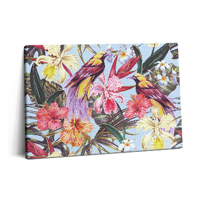 Canvas kép 60x40 Madarak ábrázolása egy ágon