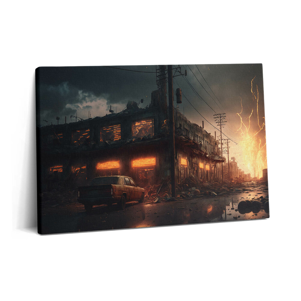 Canvas kép 60x40 Apokaliptikus épület