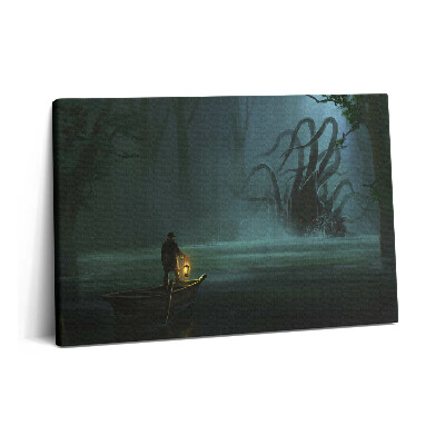 Canvas kép 60x40 Ember és szörny a mocsárban