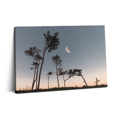 Canvas kép 60x40 Félhold és fák