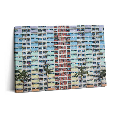 Canvas kép 60x40 Színes épület Hongkongban