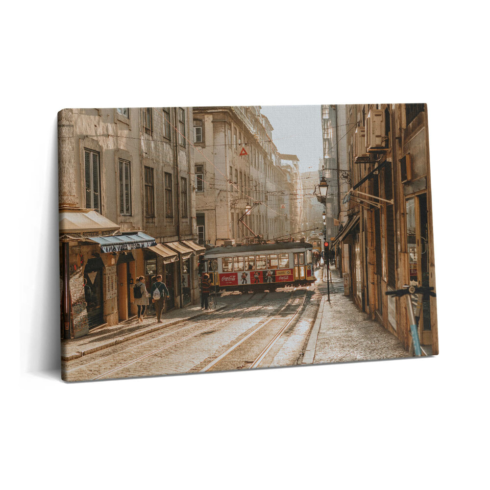 Canvas kép 60x40 Lisszabon és egy villamos látképe