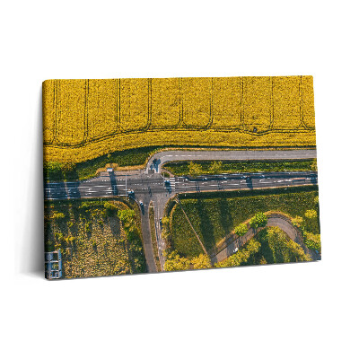 Canvas kép 60x40 Mezők egy drónról Poznanban