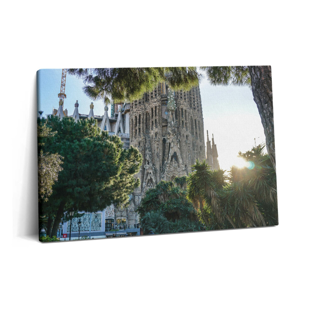 Canvas kép 60x40 Sagrada Familia park Barcelonában