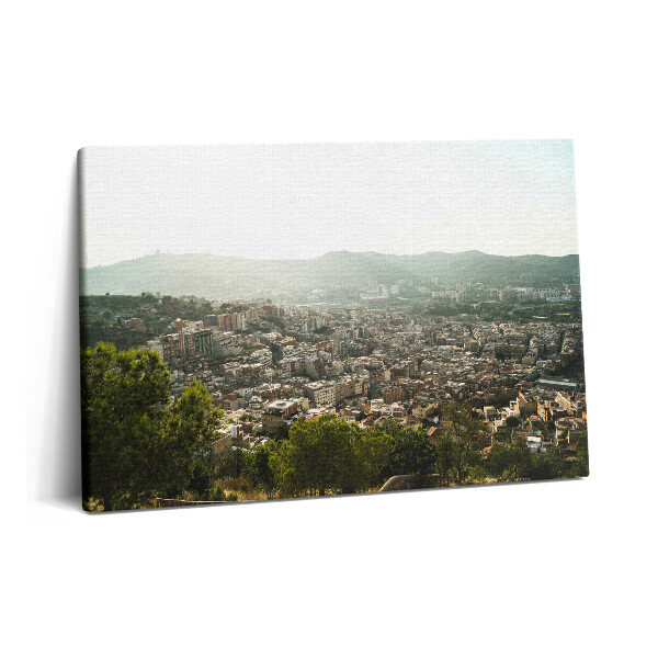 Canvas kép 60x40 Barcelona panorámája a Montjuic-on