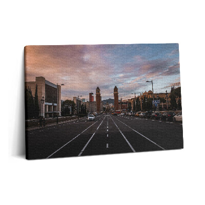 Canvas kép 60x40 Kilátás a Barcelonából Tibidabóba vezető útra