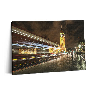 Canvas kép 60x40 Big Ben éjszaka A fény sebessége
