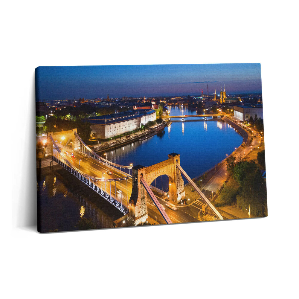 Canvas kép 60x40 Wroclaw város éjszaka