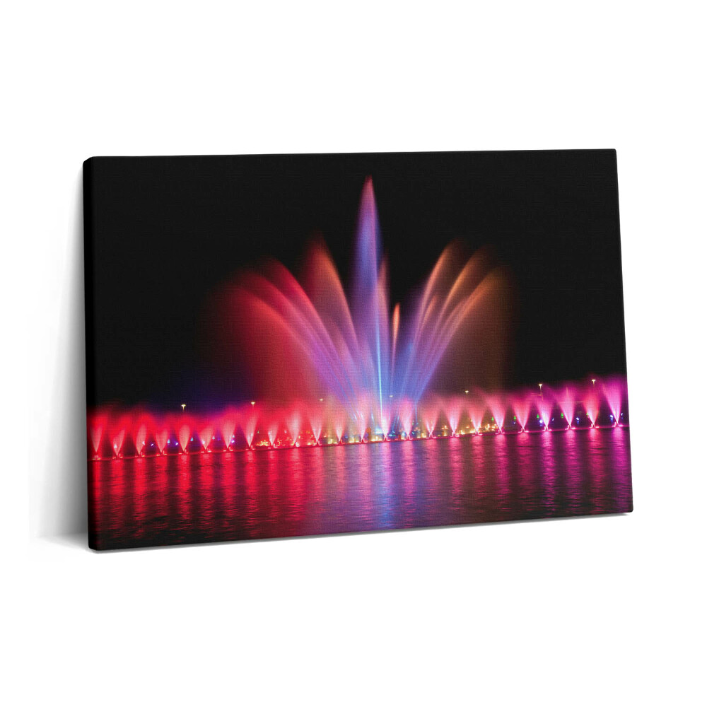 Canvas kép 60x40 Wroclawi szökőkút éjszaka