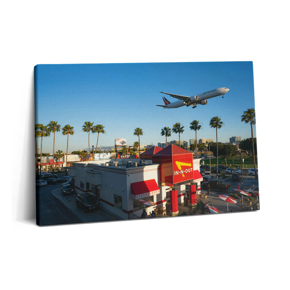 Canvas kép 60x40 Los Angelesből felszálló repülőgép