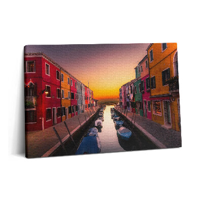 Canvas kép 60x40 Hajók és víz Olaszországban