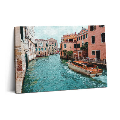 Canvas kép 60x40 Motorcsónak a folyón