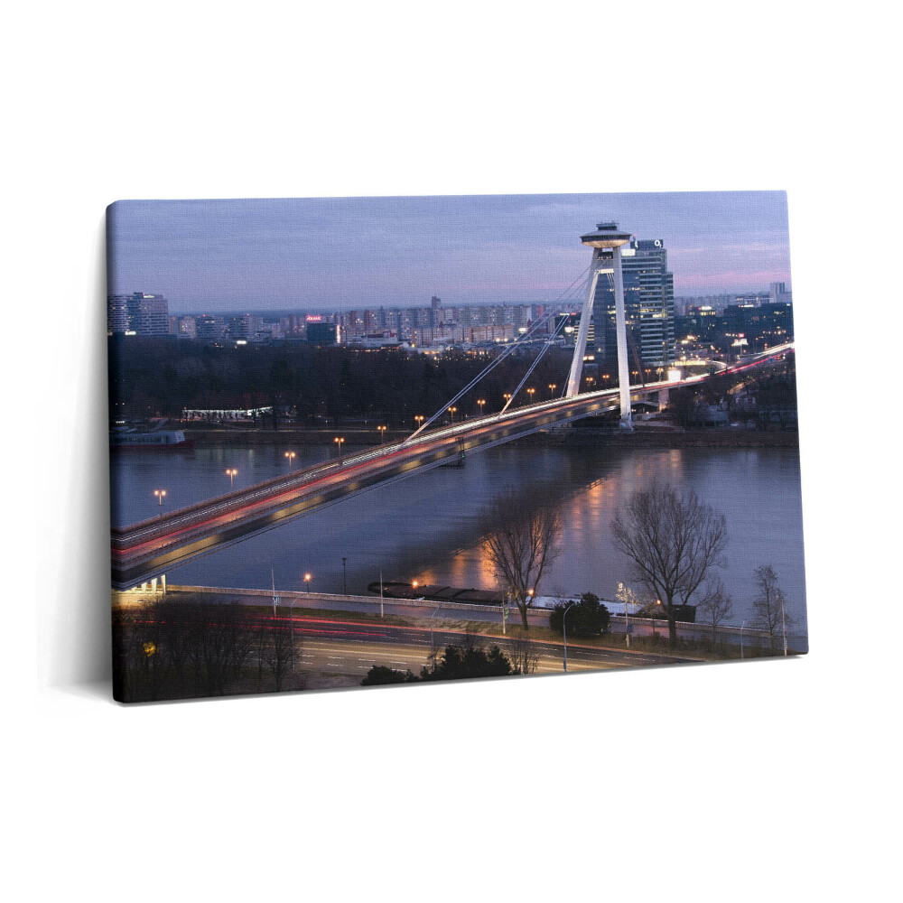 Canvas kép 60x40 UFO-híd a Duna felett Pozsonyban