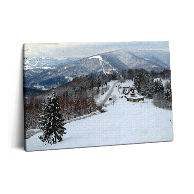 Canvas kép 60x40 Sziléziai Beszkid Ustroń tél
