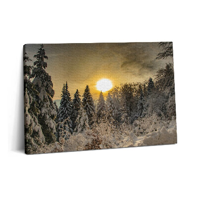 Canvas kép 60x40 Téli táj a Beszkidek hegységben