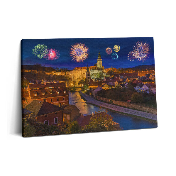 Canvas kép 60x40 Tűzijáték Krumlov Csehország