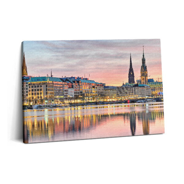 Canvas kép 60x40 Alster Hamburgban
