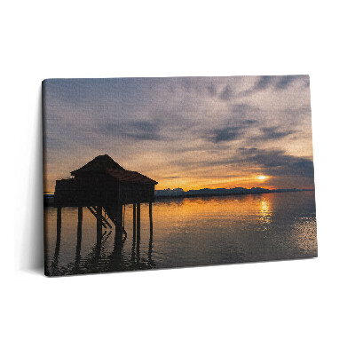Canvas kép 60x40 Naplemente a Bodeni-tó felett