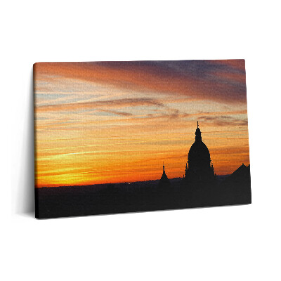 Canvas kép 60x40 Épület naplementében