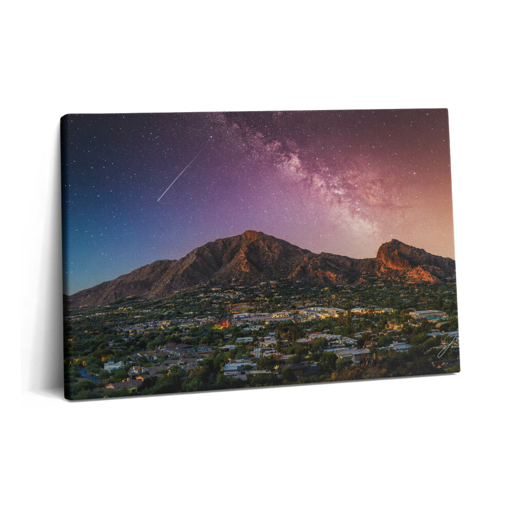 Canvas kép 60x40 Hegyek egy galaxissal az égen