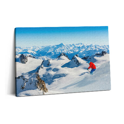 Canvas kép 60x40 Síelés az Alpokban