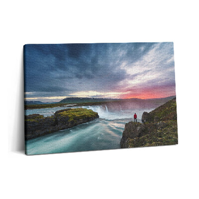 Canvas kép 60x40 Tájkép Godafoss vízeséssel